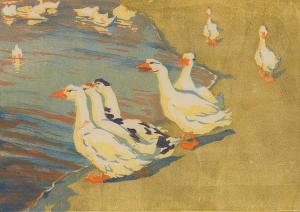 CONSENTIUS Elisabeth 1878-1936,Ducks,Aspire Auction US 2011-08-26