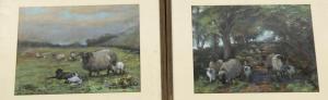 CONSTABLE Jane Bennett 1865,sheep in fields,Burstow and Hewett GB 2022-12-15