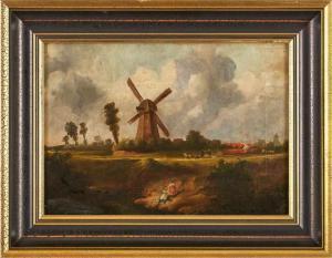 CONSTABLE Lionel Bicknell 1828-1887,Niederländische Landschaft,Dobritz DE 2019-03-16
