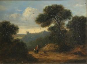 CONSTABLE OF ARUNDEL George S 1792-1878,Landscape with Figures,Clars Auction Gallery US 2019-02-17