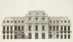 CONSTANT D'IVRY Pierre Contant, dit 1698-1777,Projet pour la façade du Palais Royal sur ,1770,Tajan 2011-05-11