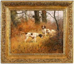 CONSTANT PIERRE PETIT Eugene Joseph 1839-1933,An English Pointer and Setter in a Woo,Brunk Auctions 2024-01-10