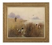 CONSTANT PIERRE PETIT Eugene Joseph,Duck Hunting in the Marshes,New Orleans Auction 2016-07-23