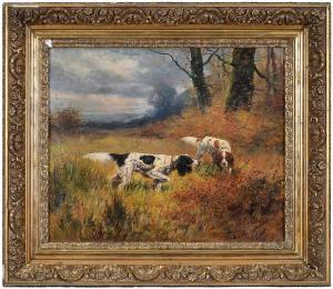CONSTANT PIERRE PETIT Eugene Joseph 1839-1933,Two English Setters Pointing,Brunk Auctions 2024-01-10