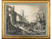 CONSTANTIN D AIX Jean Antoine 1756-1844,Paysage animé aux ruines avec un,Hôtel des ventes d'Avignon 2020-11-28