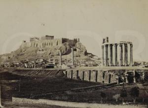 CONSTANTINE DIMITRIOS 1858-1860,Acropole et Temple de Zeus,1860,Art Valorem FR 2018-05-28