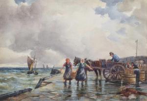 CONSTANTINE George Hamilton 1878-1967,Bringing in the Fish, Whitby,Peter Wilson GB 2023-01-12