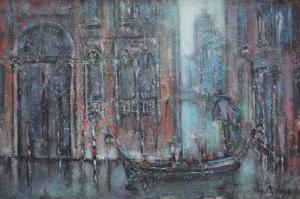 CONSTANTINESCU Dan 1950,Gondola in Venice,2020,Artmark RO 2022-11-21