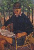 constantinescu Paul 1909-1975,Boy Reading,1946,Alis Auction RO 2009-03-28