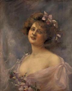 CONSUELO FOULD Madame 1862-1927,Portrait de femme à la robe,Artcurial | Briest - Poulain - F. Tajan 2019-02-12