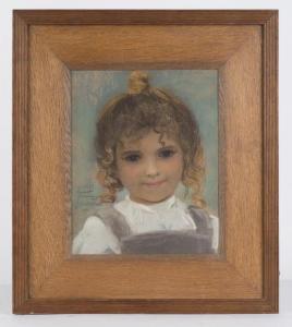 CONTAL JEANNE 1866-1945,Portrait of a Young Girl,1904,Mossgreen AU 2016-11-21