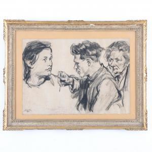 CONTE Dante 1885-1919,Studio di figure,1914,Wannenes Art Auctions IT 2023-06-28