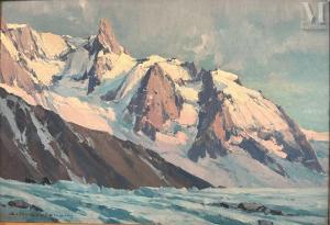 CONTENCIN Charles Henry 1898-1955,Coucher de soleil sur la mer de glace,Millon & Associés 2023-06-15