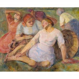 CONTI Regina 1890-1960,Ruhende Mädchen in Roveredo,Dobiaschofsky CH 2015-05-06