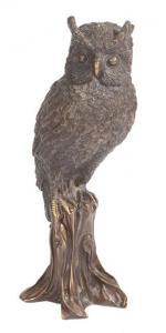 CONTINENTAL SCHOOL,A bronze horned owl perched on a tree stump,Mallams GB 2012-12-12