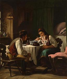 CONTINENTAL SCHOOL,Feeding the baby,Bonhams GB 2010-08-15