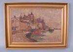 CONTINENTAL SCHOOL,Harbourscene with vessels and domed buildings, pos,Dreweatt-Neate GB 2003-12-10
