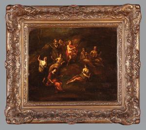 CONTINENTAL SCHOOL,Musical Nymphs in the Forest,19th century,Neal Auction Company US 2018-09-15
