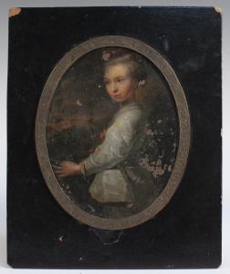 CONTINENTAL SCHOOL,Oval Miniature Portrait of a Lady in a Garden,Tooveys Auction GB 2014-12-03