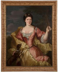 CONTINENTAL SCHOOL,Portrait of a lady with Diana attributes,John Moran Auctioneers US 2015-11-17