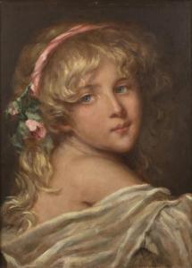 CONTINENTAL SCHOOL,Portrait of a young girl,John Moran Auctioneers US 2017-06-20
