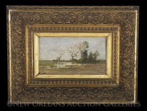 CONTINENTAL SCHOOL,River Landscape with Cattle,New Orleans Auction US 2015-12-04