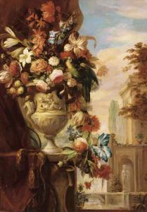 CONTINENTAL SCHOOL,Roses, Peonies, Lilies and other Flowers in an Ita,Christie's GB 2002-07-10