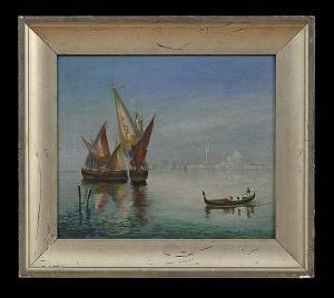 CONTINENTAL SCHOOL,Venetian Scene with Sailboats and a Gondola,New Orleans Auction US 2013-10-05