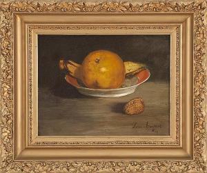 CONTOIT Louis 1883-1904,Still life of an orange and banana in a porcelain ,Eldred's US 2014-04-04