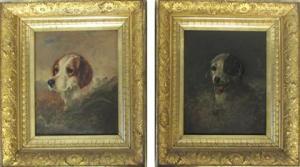 CONTOIT Louis 1883-1904,Two dog portraits,Freeman US 2013-07-17