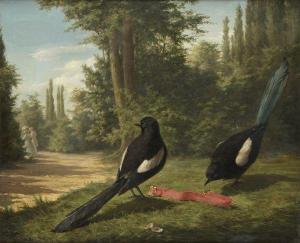 CONTY Antoine 1818,Deux pies dans un parc,1866,Pescheteau-Badin FR 2012-03-26