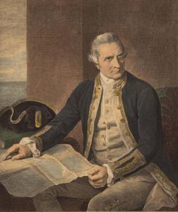 Cook CAPTAIN JAMES 1728-1779,Captain James Cook,c.1779,Mossgreen AU 2017-05-30