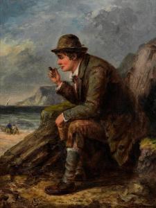 COOK Charles Henry,A Man at Rest By the Coast, Fishermen with Boat Be,Morgan O'Driscoll 2023-06-26