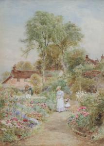 COOK Ebenezer Wake 1843-1926,a cottage garden Danbury Essex,Denhams GB 2024-01-24