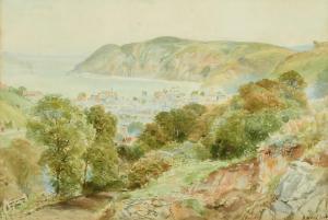 COOK Ebenezer Wake,A view of Lynton with a coastal landscape beyond,1901,John Nicholson 2023-12-20