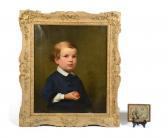 COOK George S. 1819-1902,boy with peach,Ruggiero Associates US 2012-06-06