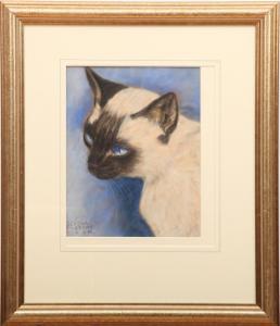 COOK Gladys Emerson 1899-1976,Seated Siamese; 
 and Siamese,Stair Galleries US 2016-07-15