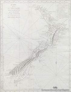 COOK James,Carte De La Nle Zealand Map NZ From French Cook Is,International Art Centre 2012-11-22