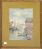COOK John Alfred 1870-1936,Gloucester Harbor,Hood Bill & Sons US 2020-11-17