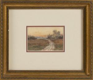 COOK John Alfred 1870-1936,Sunset over a country road,Eldred's US 2021-06-11