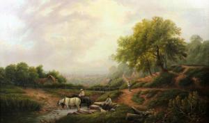 COOK Joshua, Jnr 1800-1800,summer landscape of horses w,19th Century,Batemans Auctioneers & Valuers 2017-08-05