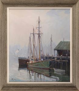 COOK Otis Pierce 1900-1980,North Shore harbor,Eldred's US 2023-07-28