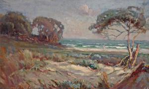 COOK William Delafield Sr,Windswept Beach and Ti-Tree Beaumaris, Vic,Elder Fine Art 2023-09-03