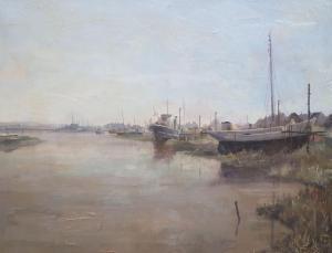 COOKE Anthony R. 1933-2006,Houseboats at Shoreham by Sea,1959,Gorringes GB 2021-03-30