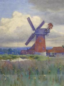 COOKE Arthur Claude 1867-1951,Landscape with Windmill,David Duggleby Limited GB 2020-08-22