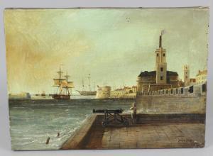 COOKE Brian,the entrance to Portsmouth harbour,19th century,Fellows & Sons GB 2017-11-21