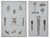 COOKE Charles A,A study of historic ornaments and another of sword,1888,Mallams GB 2015-06-10