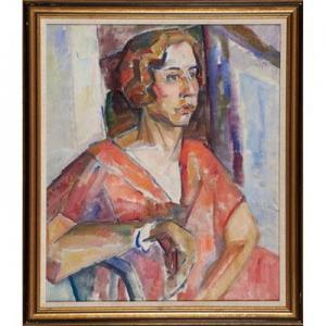 COOKE DOOLITTLE DORCAS 1901-1993,Woman in Rose,Rago Arts and Auction Center US 2019-04-13