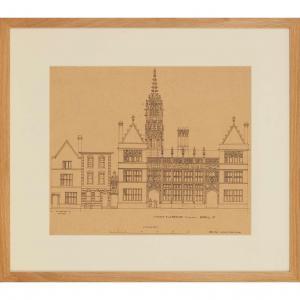 COOKE Edward William 1811-1885,ARCHITECTURAL DRAWINGS: PROPOSED ASSIZE COURTS,,1866,Lyon & Turnbull 2024-04-17