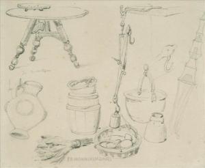 COOKE Edward William 1811-1885,Study of a table,Dreweatt-Neate GB 2009-09-29